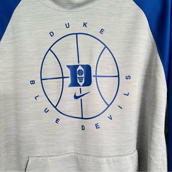 Nike Heather Gray Duke Blue Devil Basketball Spotlight Performance Hoodie - Picture 4 of 11